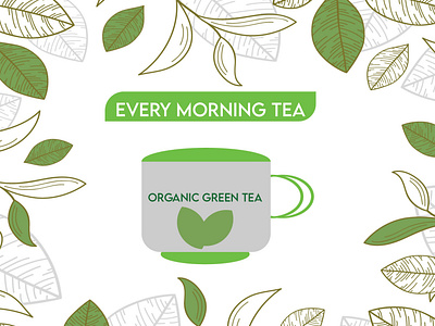 Green Tea Morning Poster