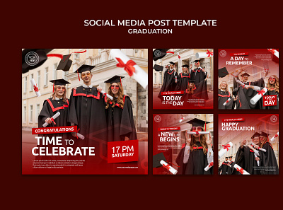 Social Media Poster about Graduation Celebrate design graphic design illustration logo vector