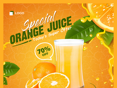 Orange Juice Poster Design design graphic design illustration logo vector