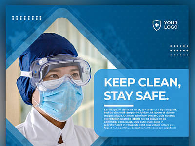 Keep Clean Stay Safe Poster Design