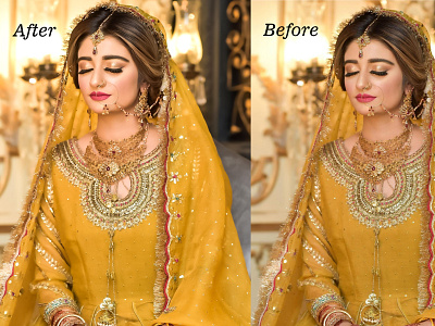 Model Saira Khan Mehndi Event Photo Editing