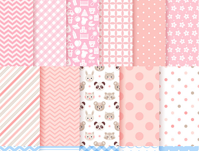 Baby Girl Fabric Printed Pattern Design