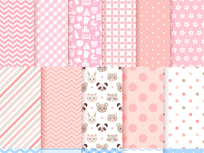 Baby Girl Fabric Printed Pattern Design