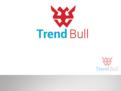 Trend Bull Logo Design With Mockup