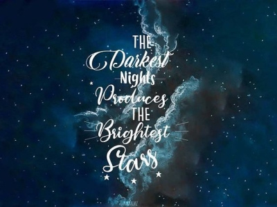 Darkest Nights. design sky stars typography