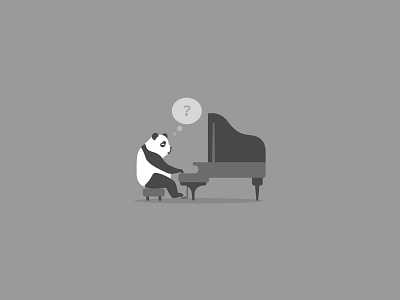 Panda Gray panda piano