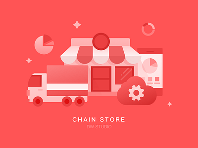 Chain Store chain cloud star store truck
