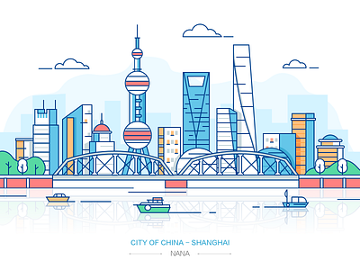 CITY OF CHINA-SHANGHAI boat bridge building china city shanghai ship