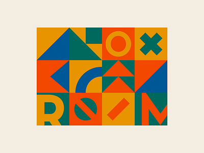 Room - Grid Pattern abstract brand branding colourful design geometric grid identity layout pattern pattern design shapes