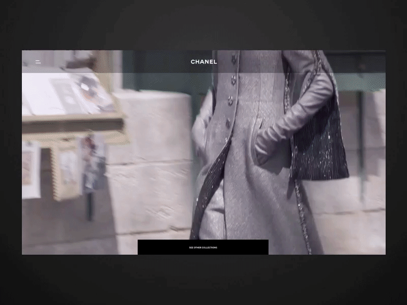 Chanel | Navigation Exploration animation chanel clean exploration fashion haute couture minimal nav navigation ui