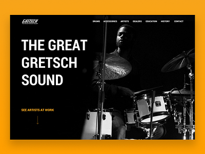 Daily UI #003 Landing Page agency axilis challenge daily ui drums landing page music