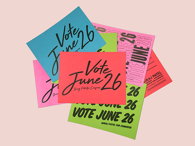 Suraj Patel - Get out the vote postcards brand design branding political politics postcards print zine