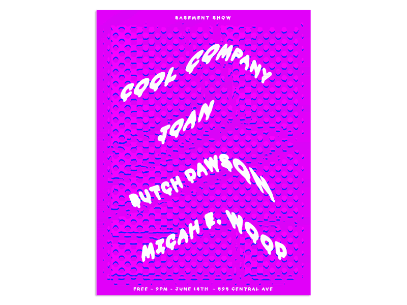 Spooky basement show poster gif graphic design poster spooky