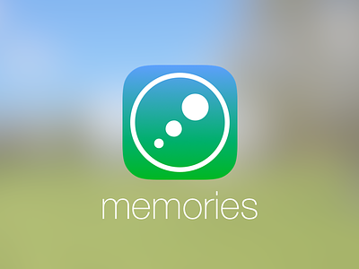 Icon for memories 2 blue flat gradient green ios sketch