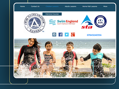 Swimming Classes Website Design