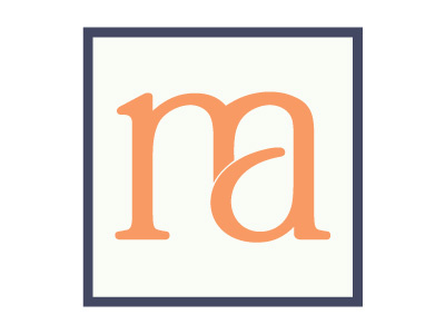 MA Monogram initials logo monogram square