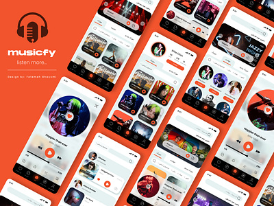 music app app application design graphic music persian ui ui ux user interface ux