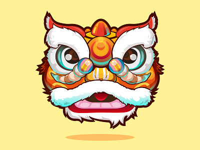 Lion Dance china graphic design icon illustration