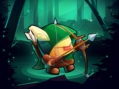 Sword & Magic - Ranger characters graphic design icon illustration image