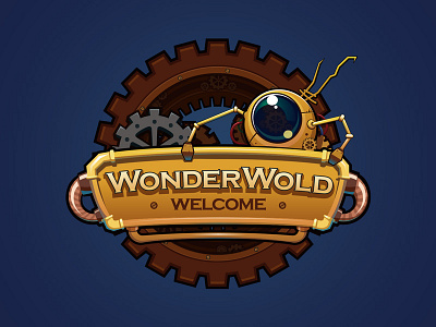 Wonderworld Robot characters graphic design icon illustration image