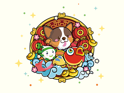 New Year Pictures app cute icon illustrations