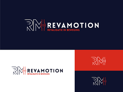 REVAMOTION branding fysiotherapist graphic design logo motion move muscle revalidation sports vector