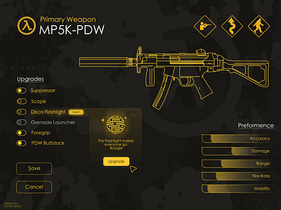 Weapon edit screen