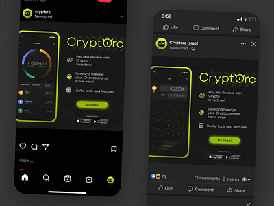 Cryptorc Marketing Posts app branding design graphic design illustration logo typography ui ux vector