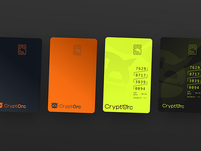 CryptOrc Crypto Card app branding design graphic design illustration logo typography ui ux vector