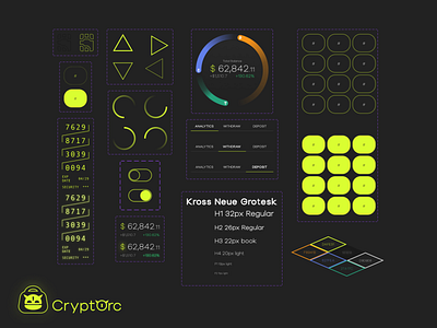 CryptOrc UI Kit app branding design graphic design illustration logo typography ui ux vector