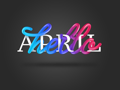 Helloapril april font hello