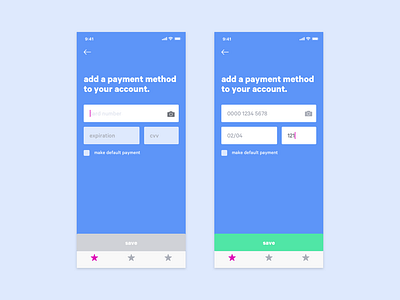 Daily UI 002 - Credit Card Screen account payment credit card credit card checkout credit card payment credit cards dailyui dailyui 002 mobile app payment method product design