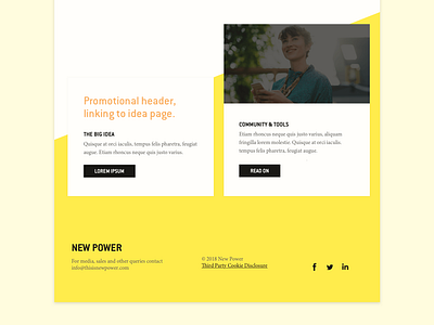 New Power Website footer design new power tool web design