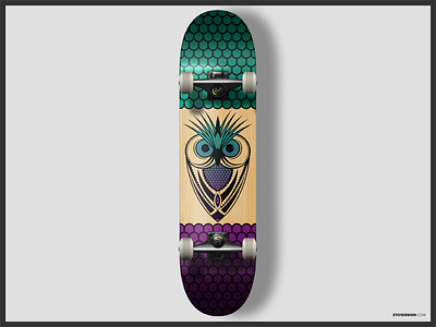 Owl Skateboard graphic design logo design owl skateboard