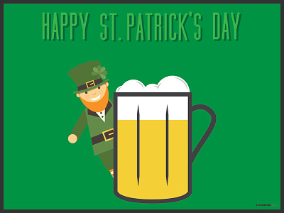 Happy St. Patrick's Day! beer graphic design holiday icon leprechaun logo logo design st patricks day