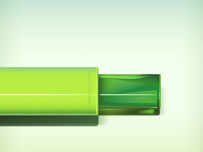 Green pen illustration vector