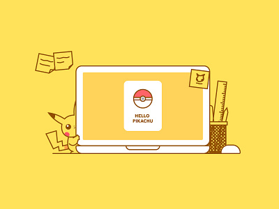 Pikachu let's go design illustration pikachu vector