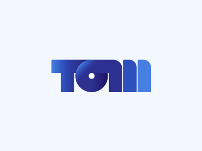 Tom design illustration logo tom typography vector