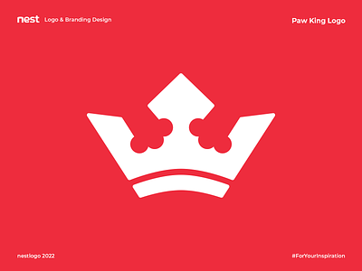 Paw King Logo Design branding businesslogo companylogo companylogos corporatelogo crownlogo kinglogo logo logobranding pawlogo