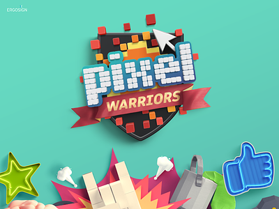 Pixel Warriors - Logo exploration brand branding design graphic design illustration logo pixelwarriors ui vector