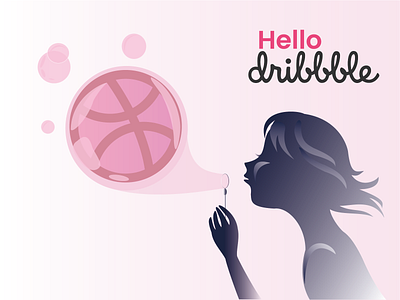 Hello Dribbble ! graphic design illustration vector