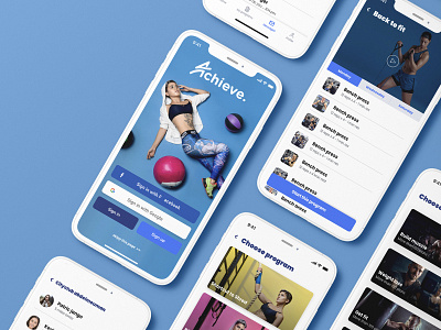 Achieve - Fitness App fitness graphic design ui ux