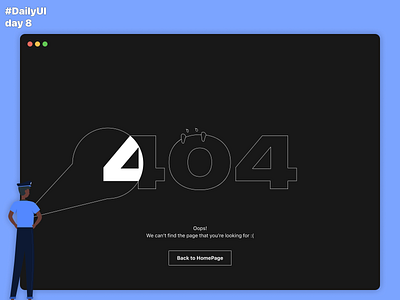 404 Page. DailyUI. Day 8