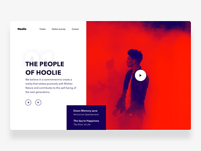 Hoolie colors fest header landing page minimal split folds split web design ui uidesign ux webdesign website