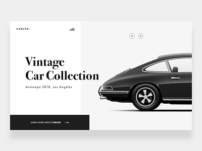 Carlos animation app car header iphone landing page travel typography ui uidesign ux vintage car webdesign