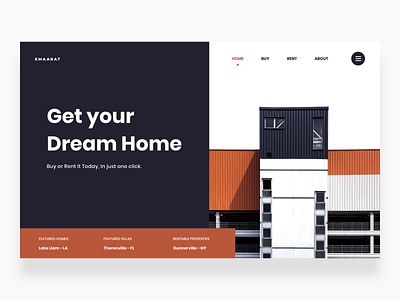 Emaarat colors dream header homes interaction iphone landing page typography ui uidesign ux webdesign website