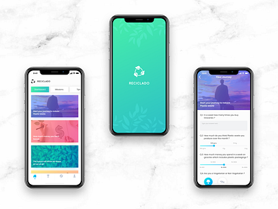 Reciclado animation app colors environment illustration interaction iphonex nature ui uidesign ux