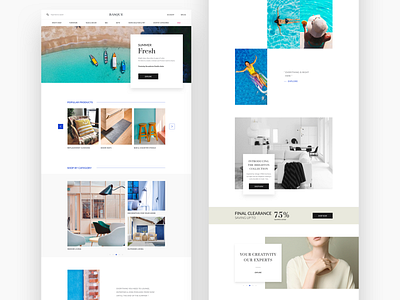 Basque colors ecommence furniture landing page minimal nature sea ui uidesign ux webdesign website