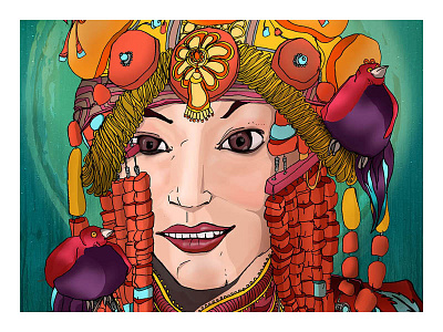 Shigatse artwork characters drawing illustration pen and ink photoshop