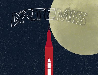 Artemis Rocket illustration design graphic design illustration rocket space vector vector illustration